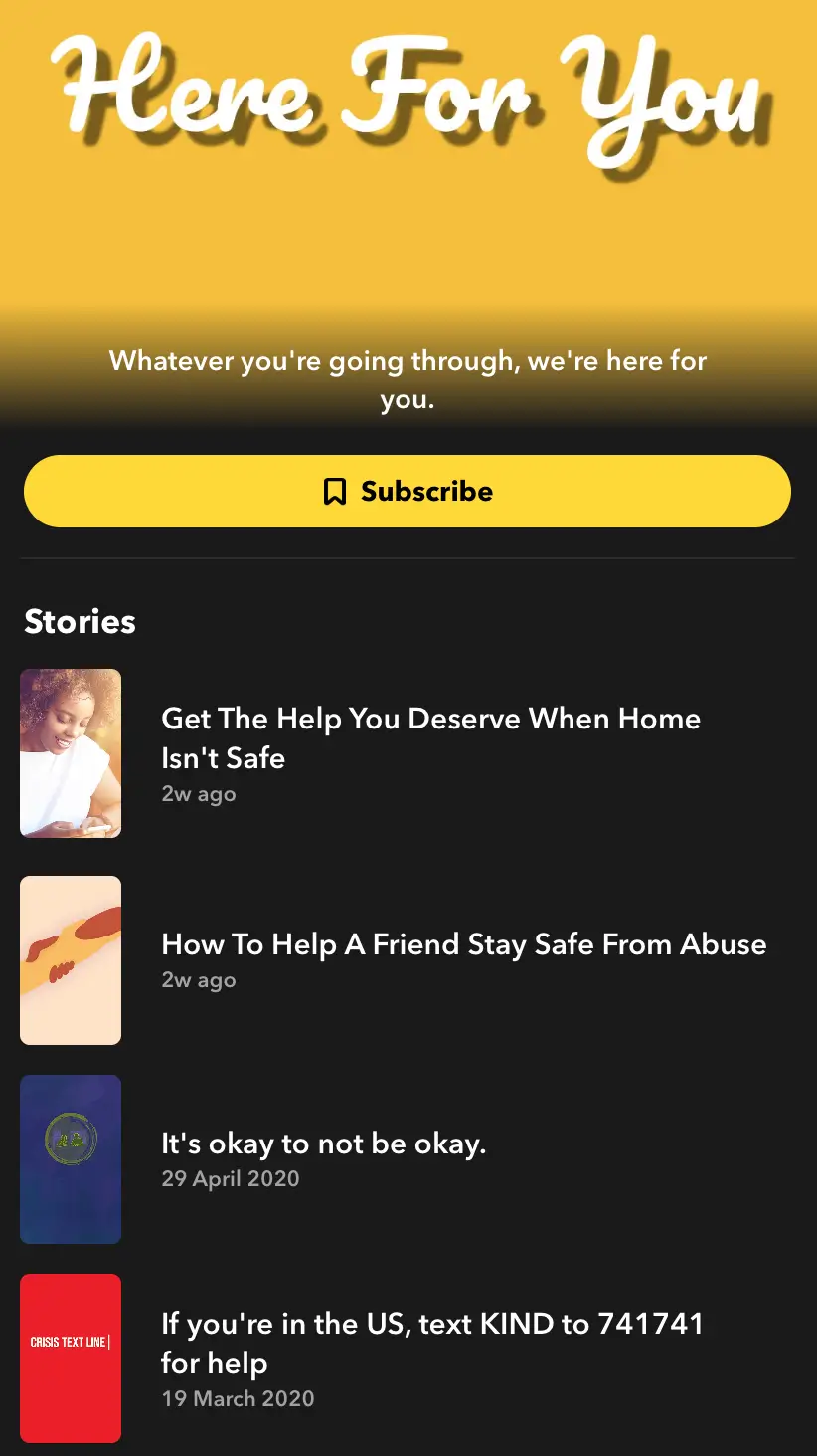 Here For You-Snapchat News