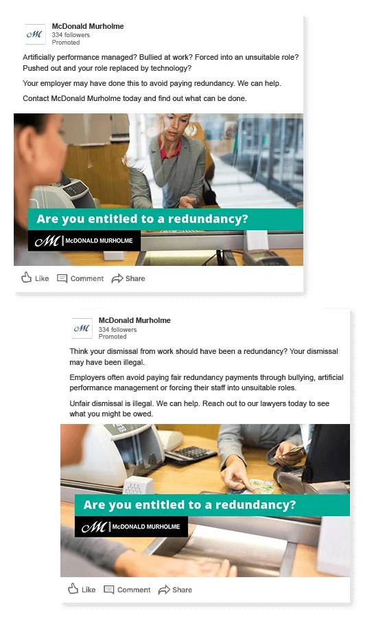 McDonald Murholme LinkedIn Advertising Strategy