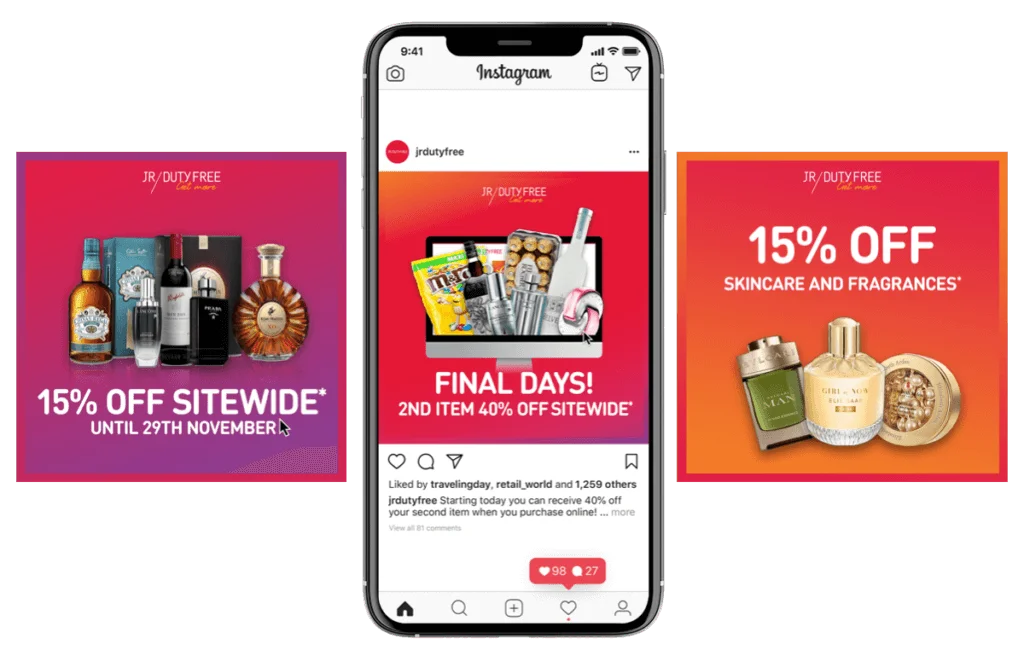 JR-DutyFree USA Instagram Discount Advertising