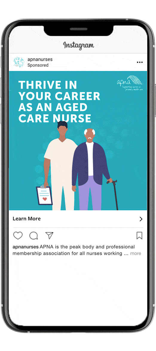 APNA Instagram Advertising Mobile View