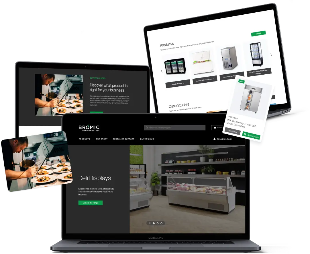 layouts of homepage on desktop view