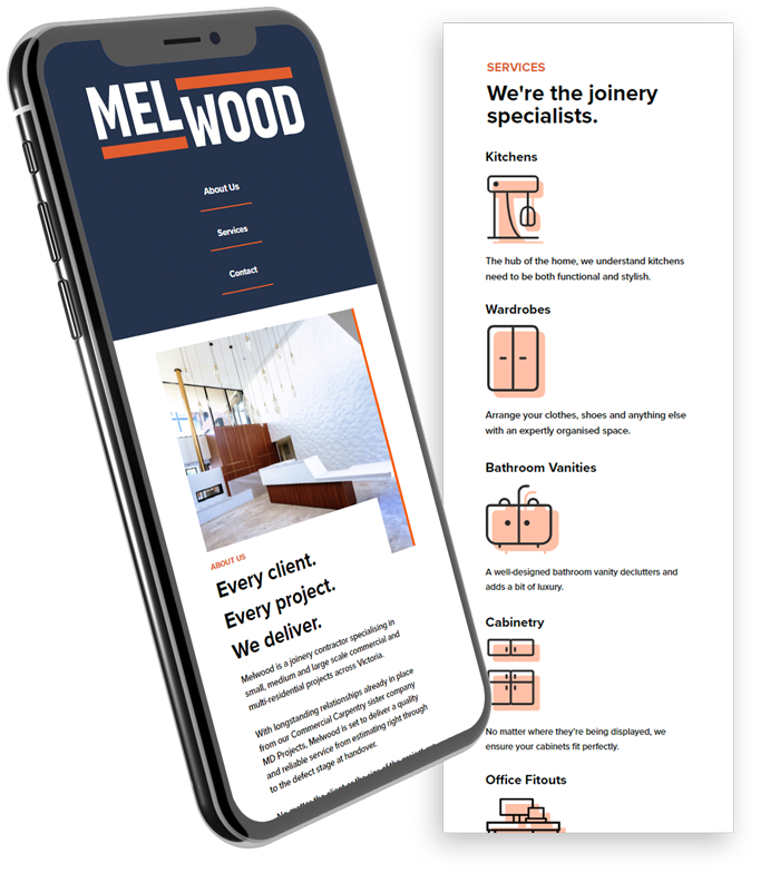 Melwood Mobile Website Design